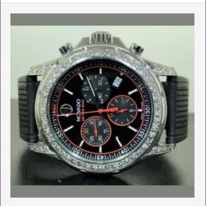 Men's Movado diamond bezel watch. 42MM.